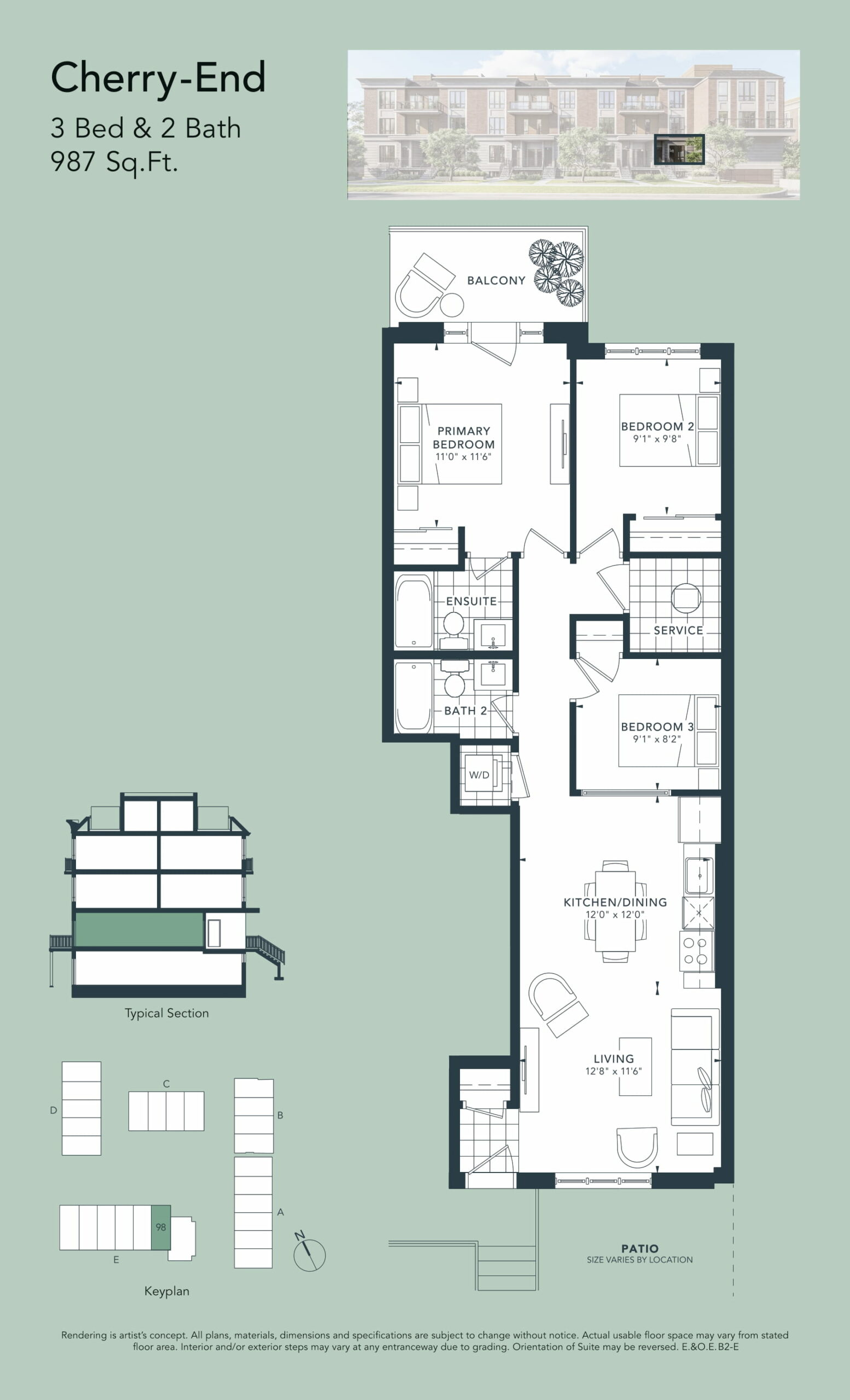 Applewood Towns 3 Bedroom Floorplans-12