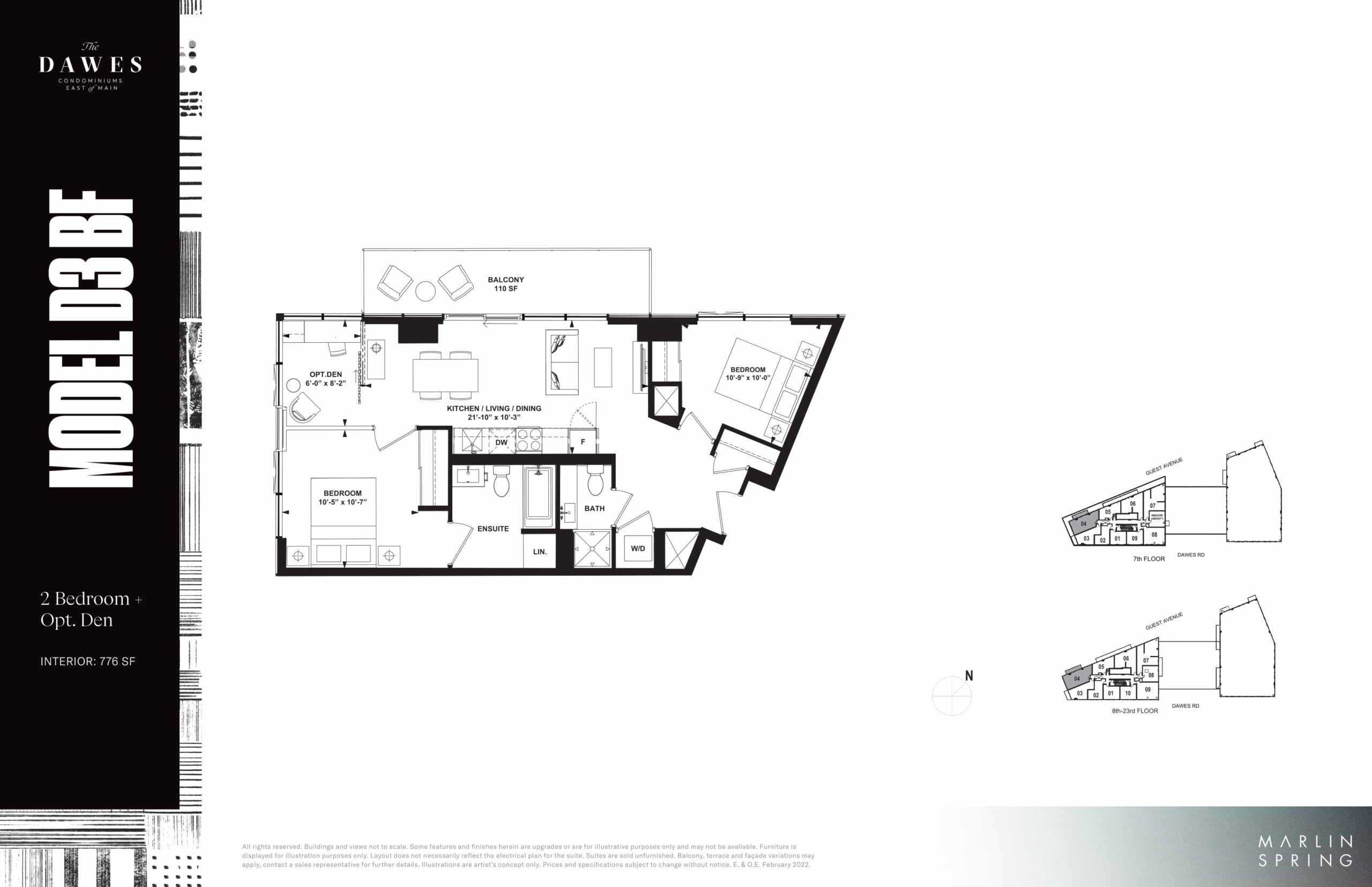Floor Plans - 2 Bedroom & Optional Den-2
