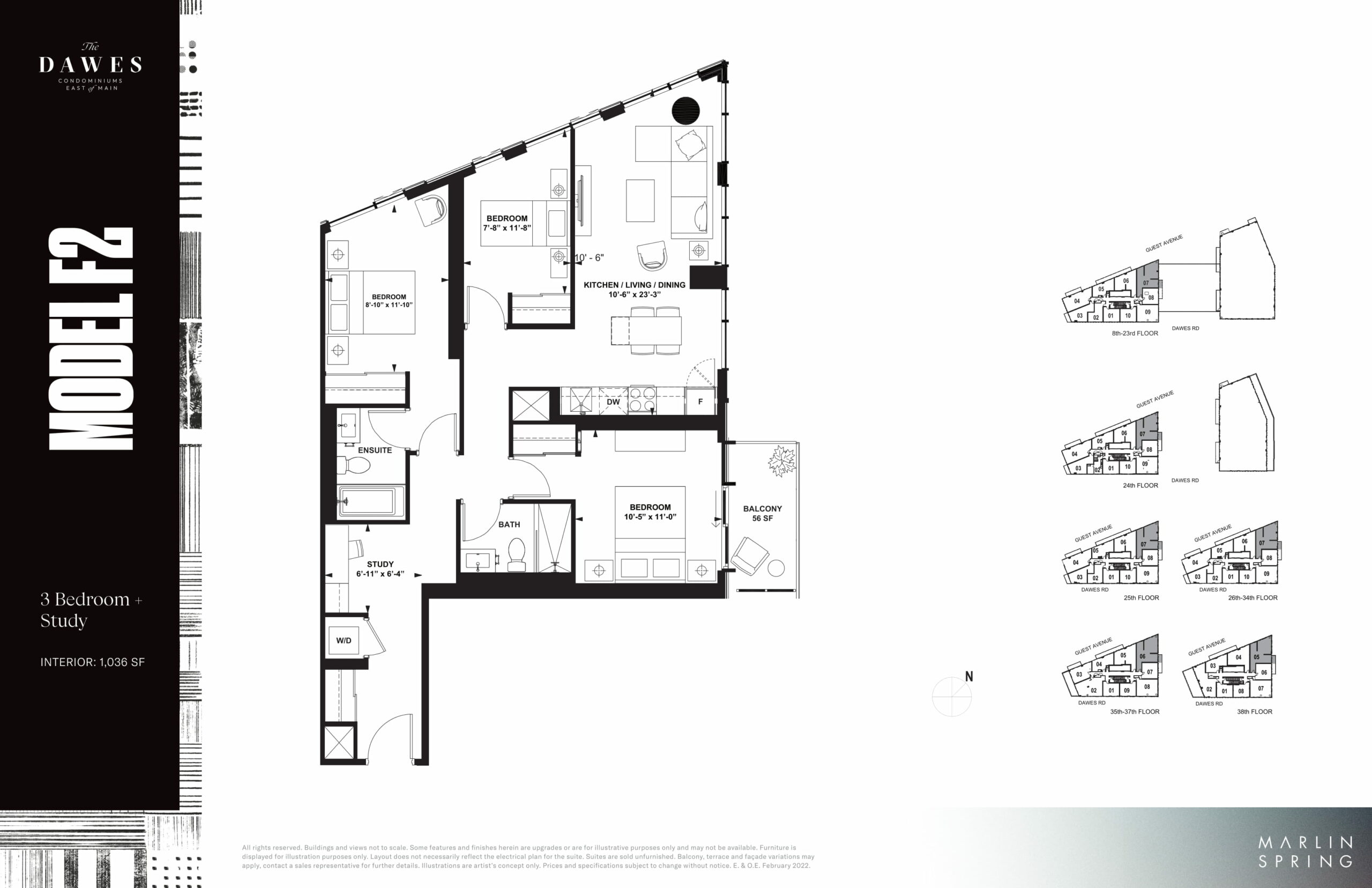 Floor Plans - 3 Bedroom & Study-1